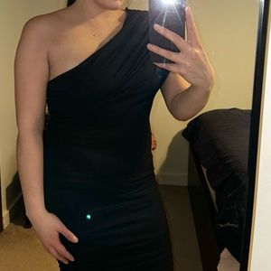 UK2LA One Shoulder Midi Dress - Black